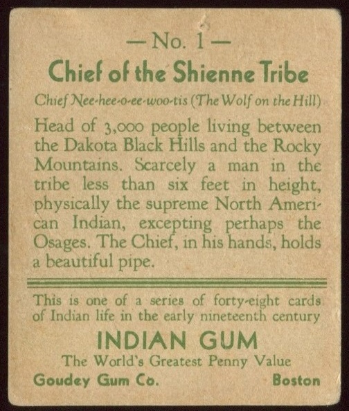 R73 1933 Goudey Indian Gum 48